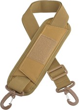 Bag Shoulder Strap Replacement Adjustable Strap with Padded Metal Hooks for Cros
