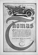 1911 Ad (10  X 13 1/2 inches) E R Thomas Moto...