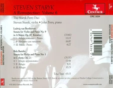 STARYK-PERRY DUO STEVEN STARYK WITH JOHN PERRY: A RETROSPECTIVE, VOL. 6 NEW CD