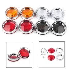 Fit Harley Touring Tour Glides 3-1/4" Turn Signal Bezels Lens Cover&Trim Rings