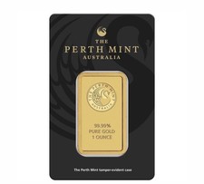 1 Oz Gold Bar - The Perth Mint (In Assay) 0.9999 4850.00 per troy oz