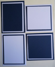 Die Cut Mat & Layers,  4 Sets,  In White 250gsm & Dark Navy 240gsm Card.