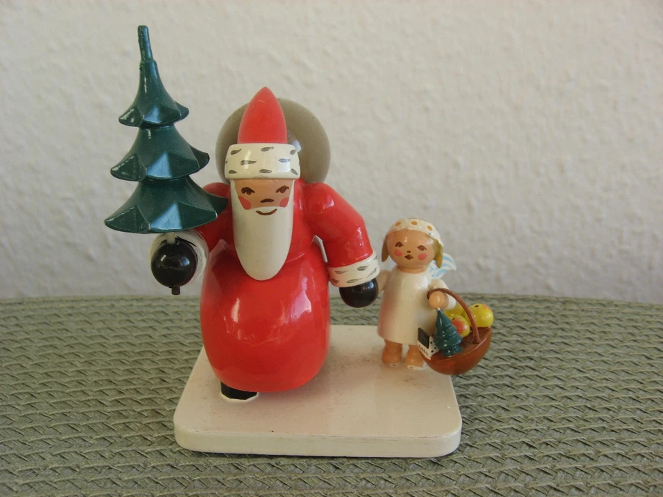 Wendt & Kühn Margeritenengel , lieber Engel mit Nikolaus , Erzgebirge * - Bild 2 von 4