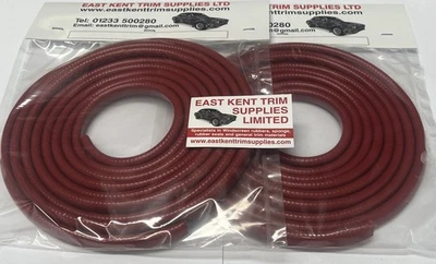Volkswagen Golf Mk1 Red Body To Door Seals X2 - Image 1 of 4
