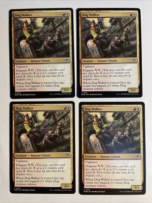 4x Mtg Murders At Karlov Manor Dog Walker NM/M Magic The Gathering