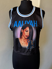 Aaliyah #19 Basketball Jersey Unisex Adult Size M Black Blue White