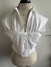 Akira Cotton Blend white Zip At the Back size small Corset