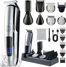 Beard Trimmer for Men, 20 Length Settings, 14-in-1 Cordless Grooming Kit, Waterp