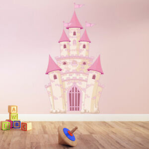 Pink Princess Castle Wall Sticker WS-41044