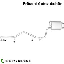 für Toyota Avensis 1,6 1,8 2,0 Mittelrohr Endtopf Auspuff mit Anbausatz k*