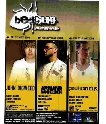POT28 WERBUNG 11X9 KURBELBETTWANZE BOURNEMOUT, JOHN DIGWEED, AMRMAND VAN HELDEN