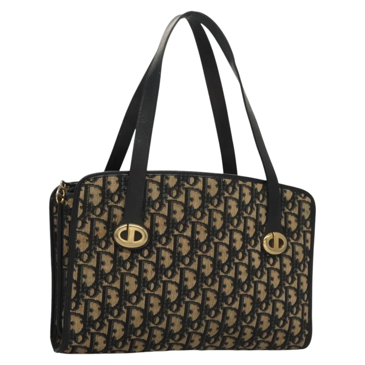 Sac bandoulière Christian Dior trotteur toile bleu marine authentique BA855