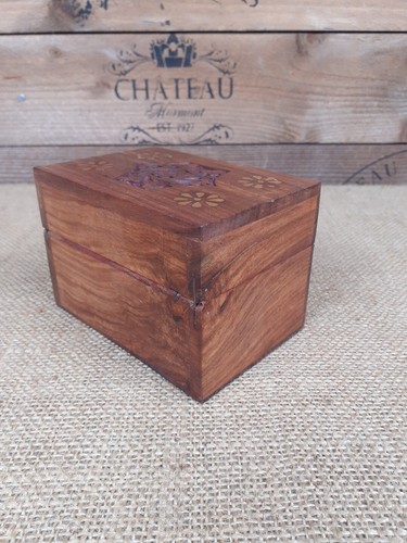 6 Bottle 12 cm Sheesham Wood Essentail Oils Bottles Box - Picture 6 of 19