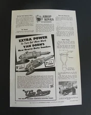 1941 Van Dorn Heavy Duty Sander Ad Guide Lamp Ad