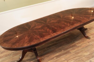 60 Inch Round to Oval Extending Mahogany Dining Table | eBay