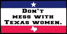 6 Pack Don't Mess With Texas Women Vinyl Decal Bumper Sticker