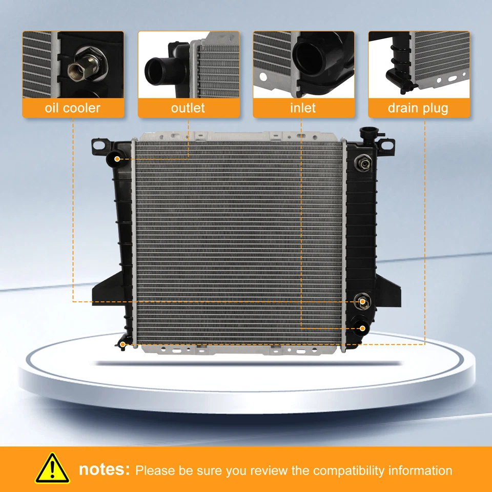 Radiador de aluminio para Ford Ranger 1995-97 2,3 L Mazda B2300 2,3 L CU1726 Foto 2 de 4