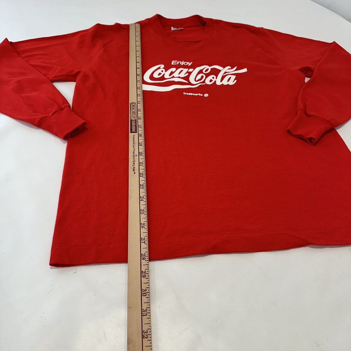 Vintage Single Stitch Coca-Cola Long Sleeve Tee Size L Made In USA