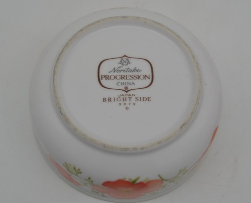Lot of 4 Noritake Japan Progression Brightside 9079 Fruit/Dessert Bowls 4 1/2" - Picture 4 of 9