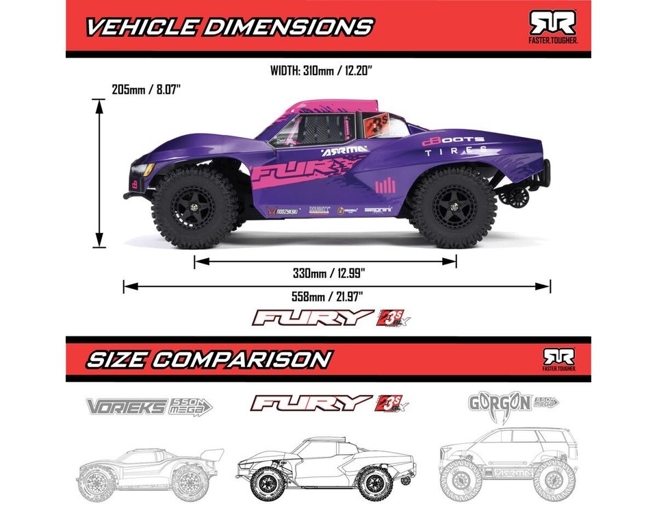 1/10 FURY 223S BLX Brushless 2WD Short Course Truck RTR with DSC