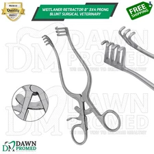 Weitlaner Retractor 8" 3x4 Prong Blunt Surgical Veterinary Instrument German Gr