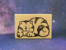 SMILING CAT, Wood Mounted Rubber Stamp, Alias, Smith Rowe EUC