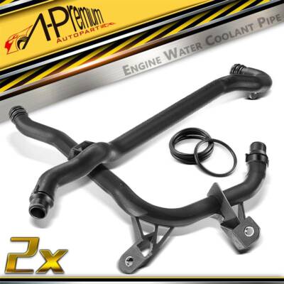 A-Premium 2 Engine Heater Inlet Pipe + Water Coolant Pipe for BMW E39 E46 Z3 Z4