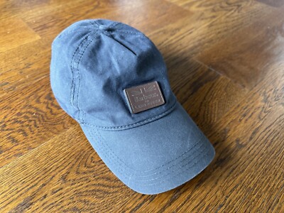 * BARBOUR MENS WAXED SPORTS CAP BASEBALL LAND ROVER NAVY *