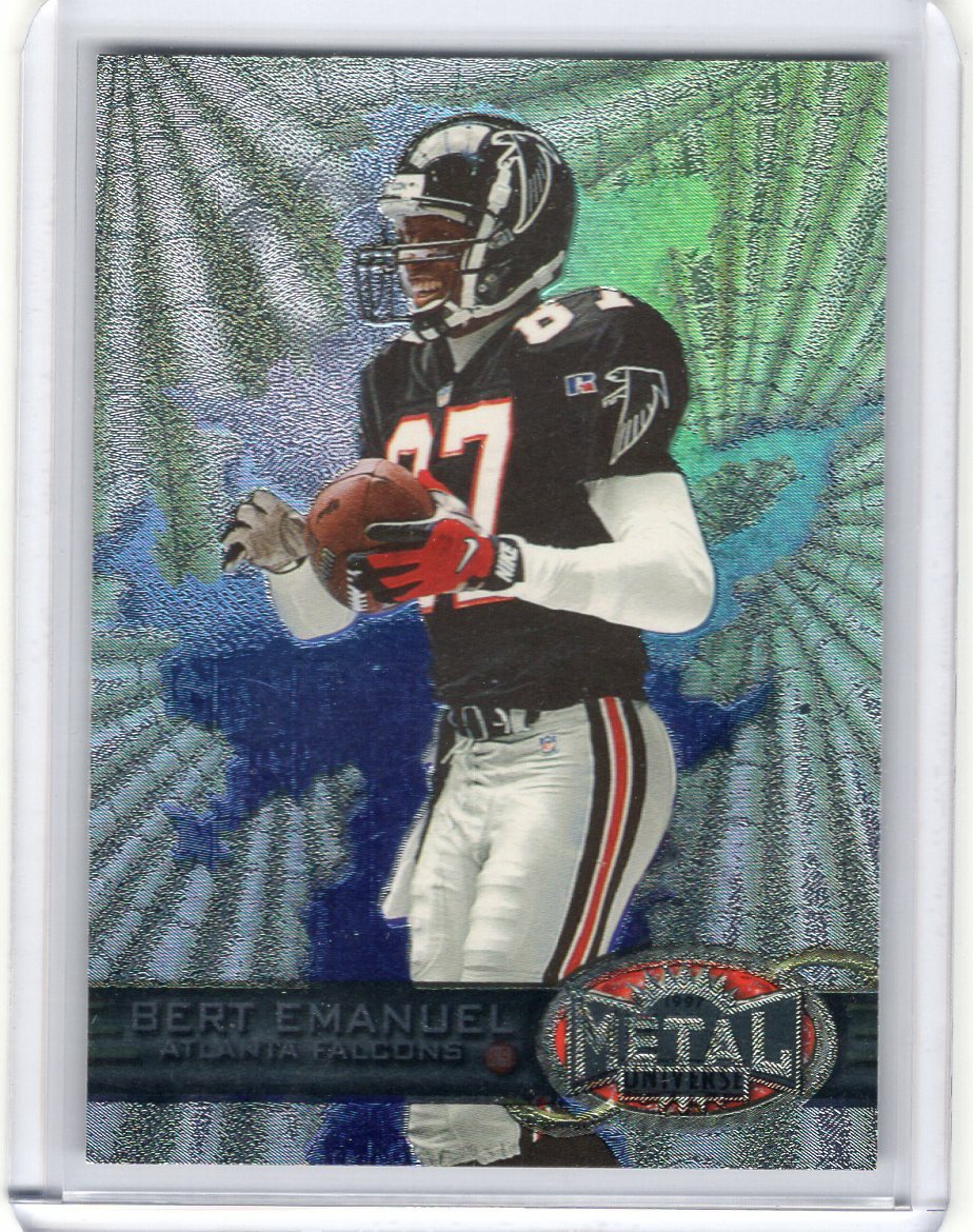 BERT EMANUEL 1997 Skybox Metal Universe #160 - FALCONS