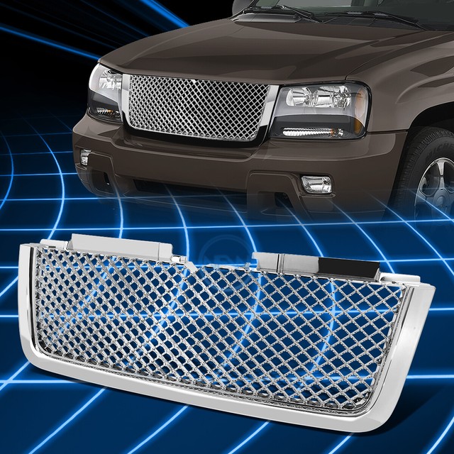 For 0609 Trailblazer LT Chrome Mesh Front Bumper Grill Grille Cover