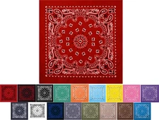 Rothco Trainmen Paisley Bandana Cotton Sport Biker Head Face Wrap Bandanna 22"