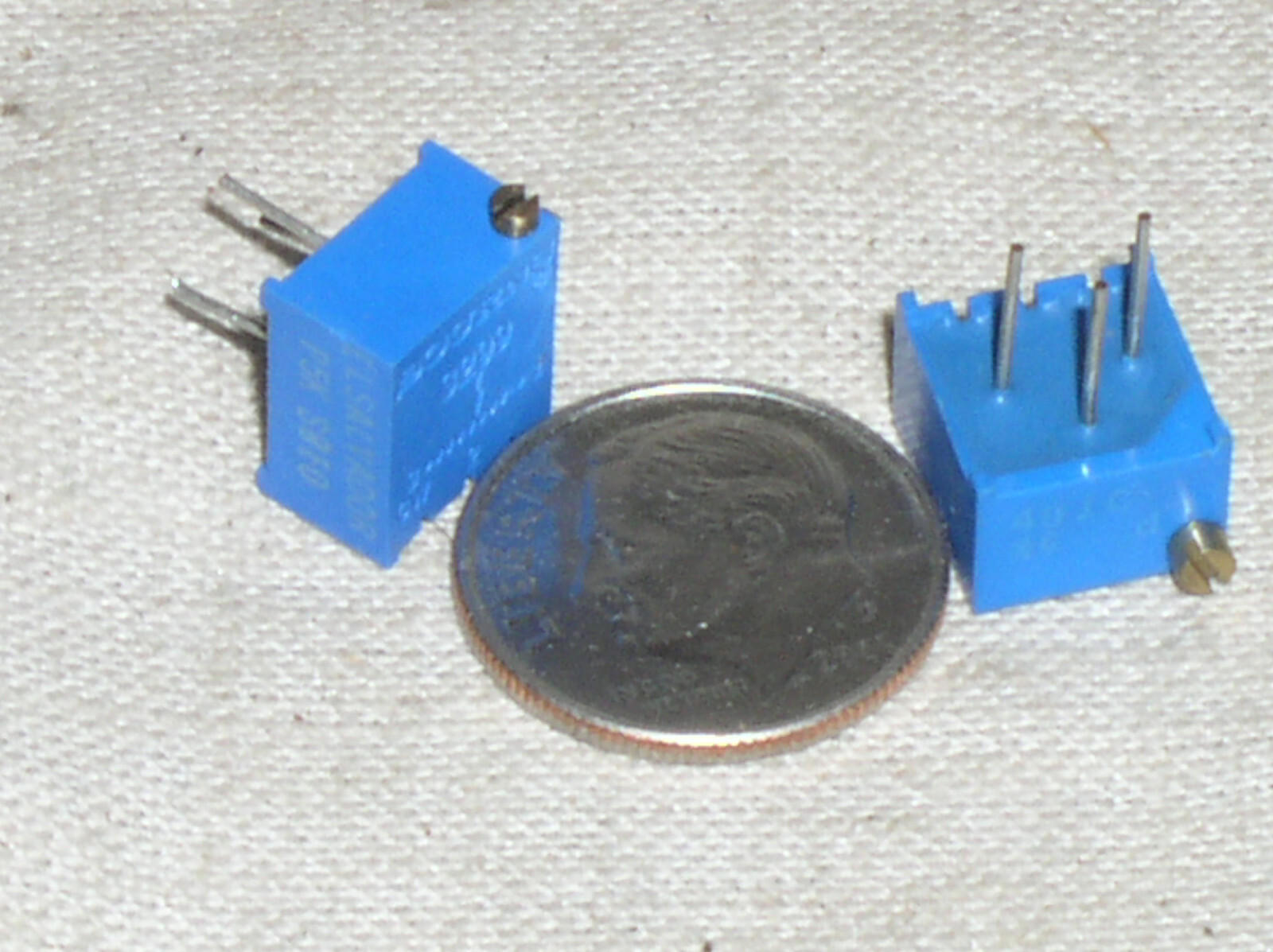 2 BOURNS 3299P-1-502 5K OHM 3/8" 25T POT SEALED TRIMPOT TRIMMER POTENTIOMETER