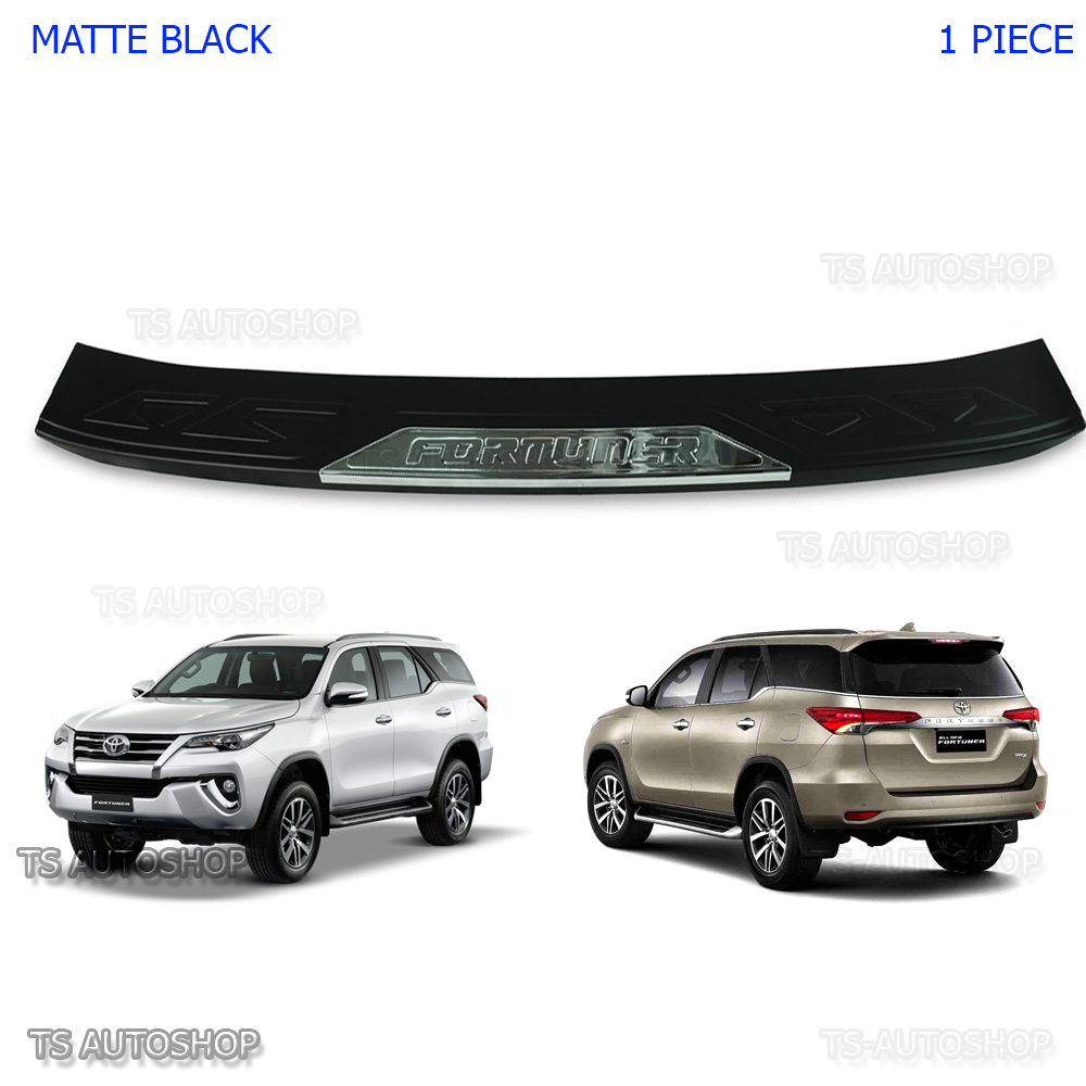 Black Rear Bumper Guard Protect Cover Fit Toyota Fortuner E4 Sigma