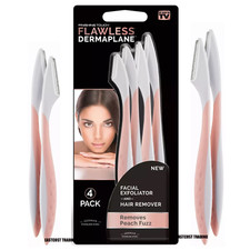Finishing Touch Flawless DermaPlane Facial Exfoliator and Hair Remover Set of 4