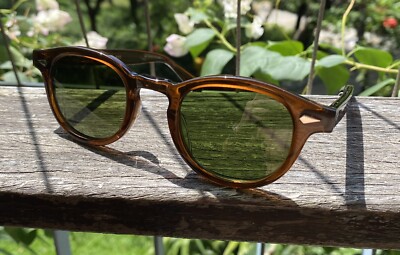 Elegant Green and Brown Sunglasses Johnny Depp Green Glass Sunglasses Men main image 4