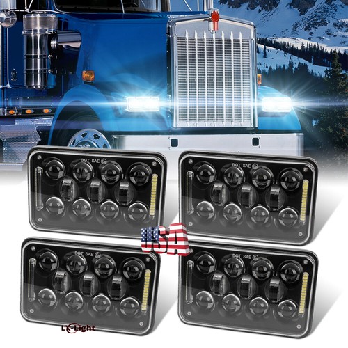 Faros LED rectangulares de 4x6 pulgadas para Kenworth T800 19872021