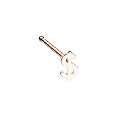 Dollar Money Sign Nose Bone Stud Ring Rose Gold Silver Cash Body Jewelry Sexy