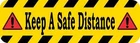 10 x 3 Keep A Safe Distance Magnet Magnetic Caution Sign Business Safety Magnets