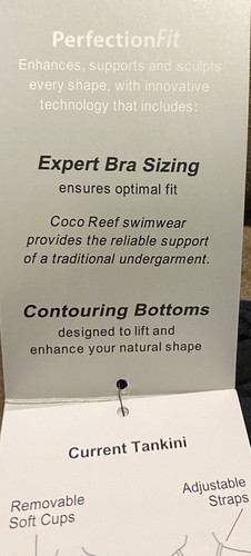 Coco Reef 32D Tankini Swimwear Top NEW $90 Underwire Support Multicolor - Picture 9 of 12