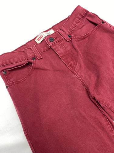 Levi's 510 Unisex Youth Skinny 18 Reg 29 x 29 Stretch - Red/Crimson - Picture 15 of 24