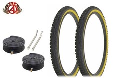 ALTA BICYCLE DURABLE TIRES 26 x 2.10 BLACK/GUM M.T.B BIKE ROUGH RUGGED 6pc SET.