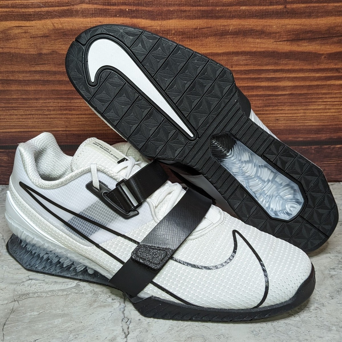 Nike Romaleos 4 Men's sz 15 White Black Weightlifting