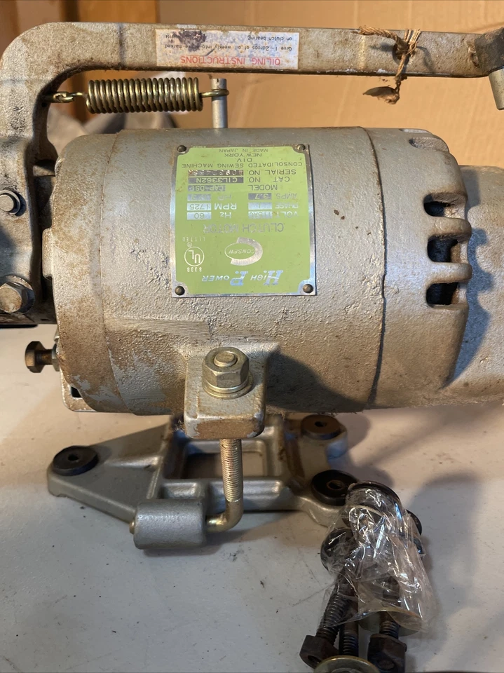 Motor embrague máquina de coser industrial Consew vintage 115V (1/3HP) 1725 RPM Foto 3 de 4