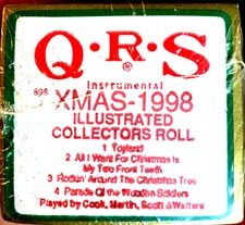 QRS New Illustrated Collector Roll XMAS-1998 Player Piano Roll 4 Christmas Songs