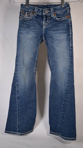 True Religion Girls Joey Rainbow Blue Jeans 7