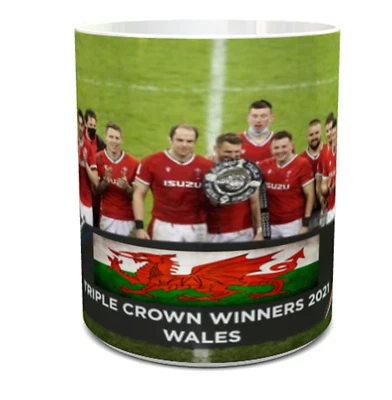 Wales 2021 grand slam winners Wales 2021 triple crown grand slam winners mug