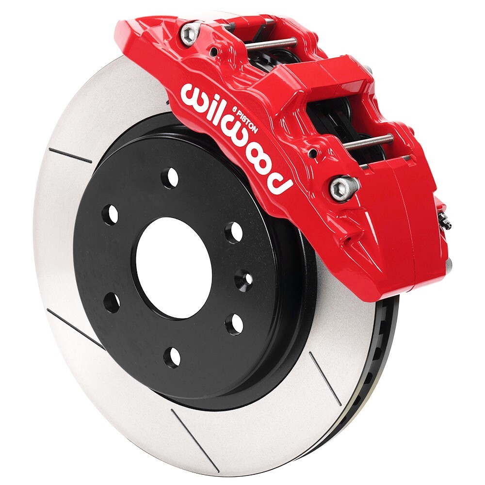 WILWOOD DISC BRAKE KIT,FRONT,13.38" ROTORS,RED,AERO6,0718 GM TRUCK/SUV