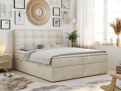 Boxspringbett, Polsterbett mit Multipocket Matratze und Bettkasten - FAST