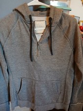 Merona Gray Quarter Zip Hoodie Sweatshirt