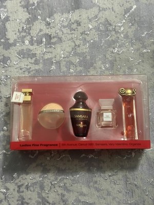 Vintage 5-teiliges Miniatur Set Guerlain Ssmsara, sehr Valintin, Givenchy Organza.